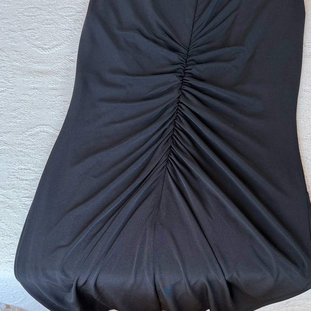 Vince Camuto Black Sleeveless Knot-Front Midi Dress - Picture 3 of 10